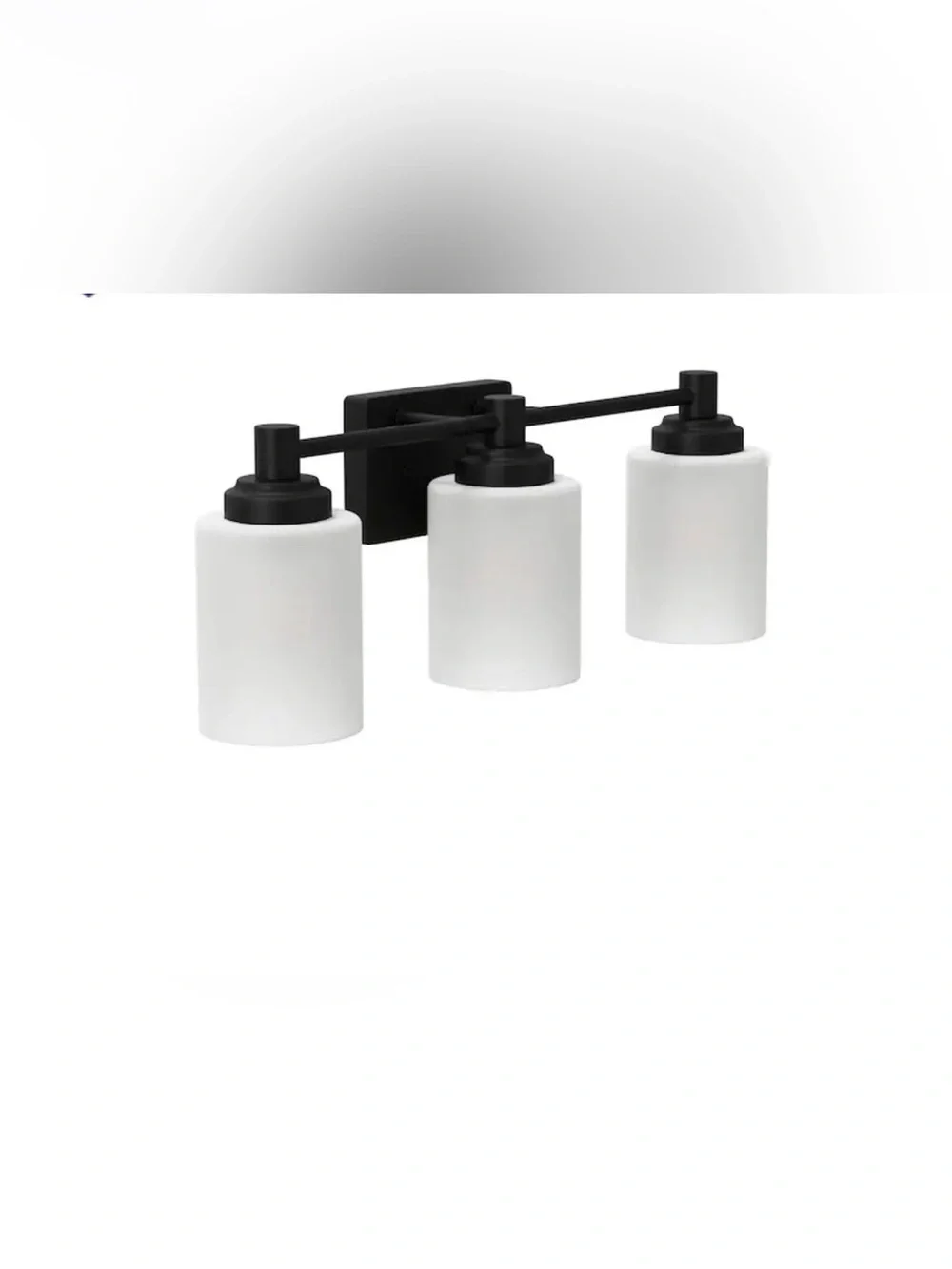 New Project Source Emma matte black Modern 3-Light Bathroom Vanity Light Fixture